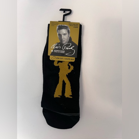 Elvis Presley silhouette Low Cut men’s socks NWT - Picture 1 of 4